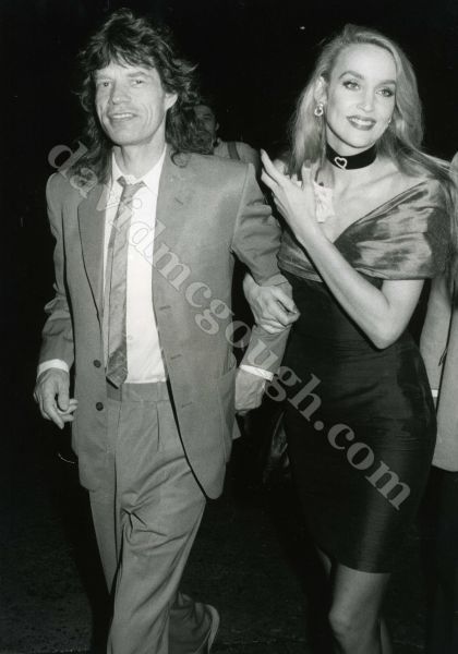 Mick Jagger, Jerry Hall 1988 NY 45th birthday.jpg